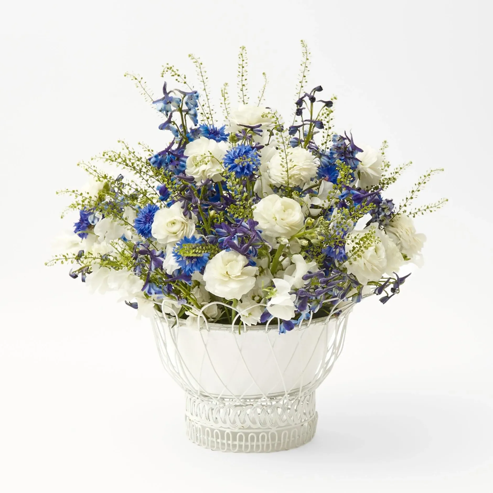 Outlet Mrs. Alice White Metal Planter