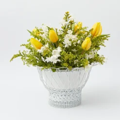 Outlet Mrs. Alice White Metal Planter