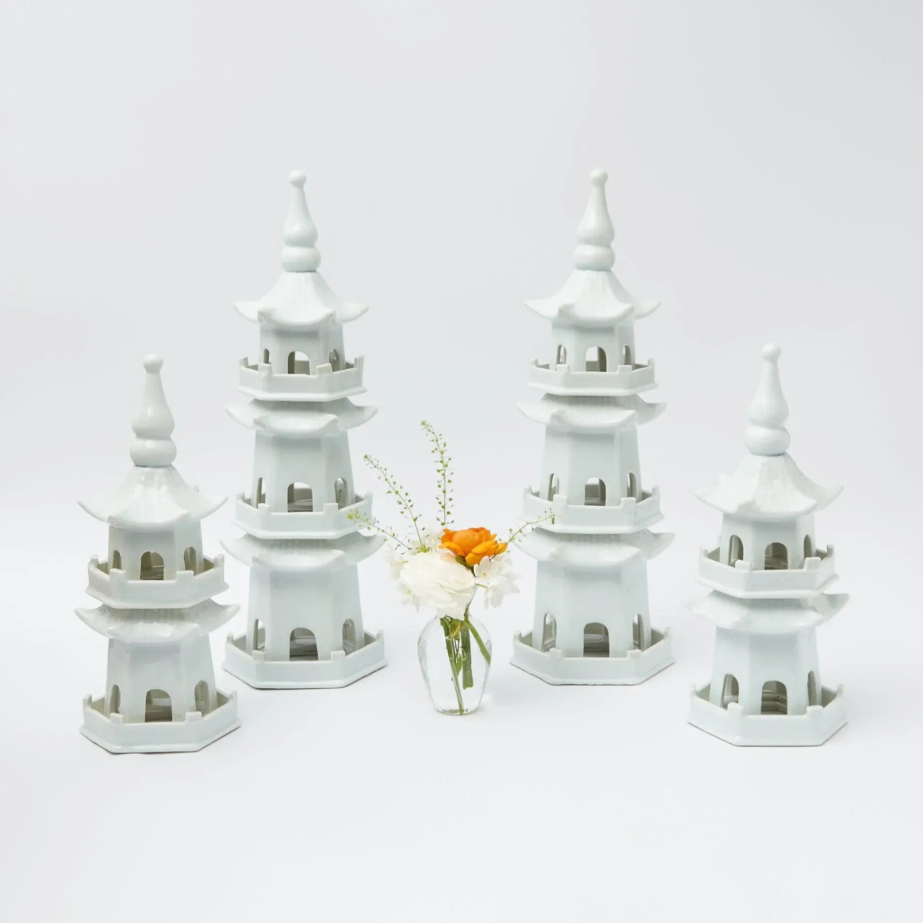 Online Mrs. Alice White Porcelain Pagoda Decoration Set