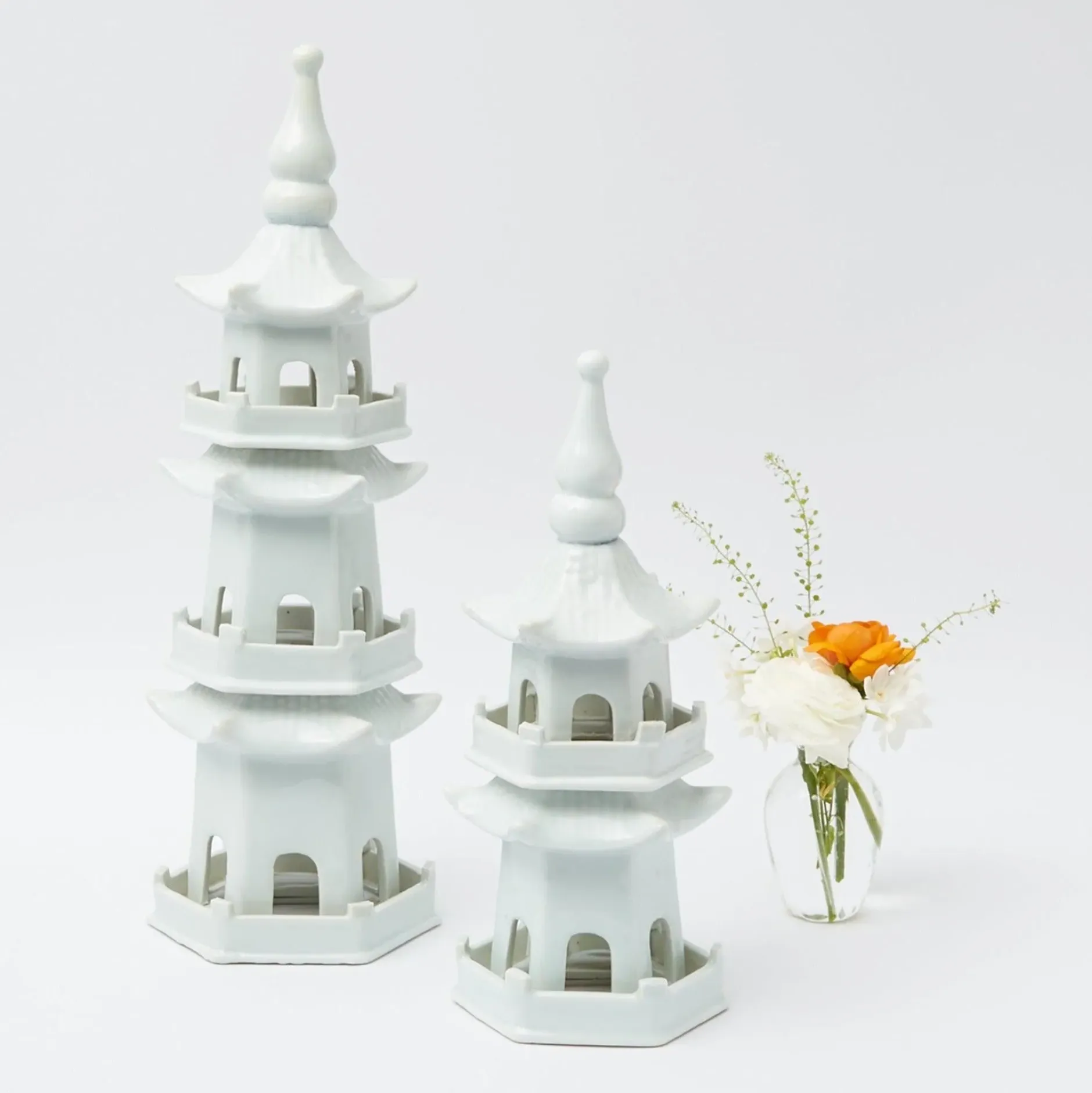Online Mrs. Alice White Porcelain Pagoda Decoration Set