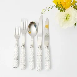 Online Mrs. Alice White Rattan Cutlery (5 Piece)