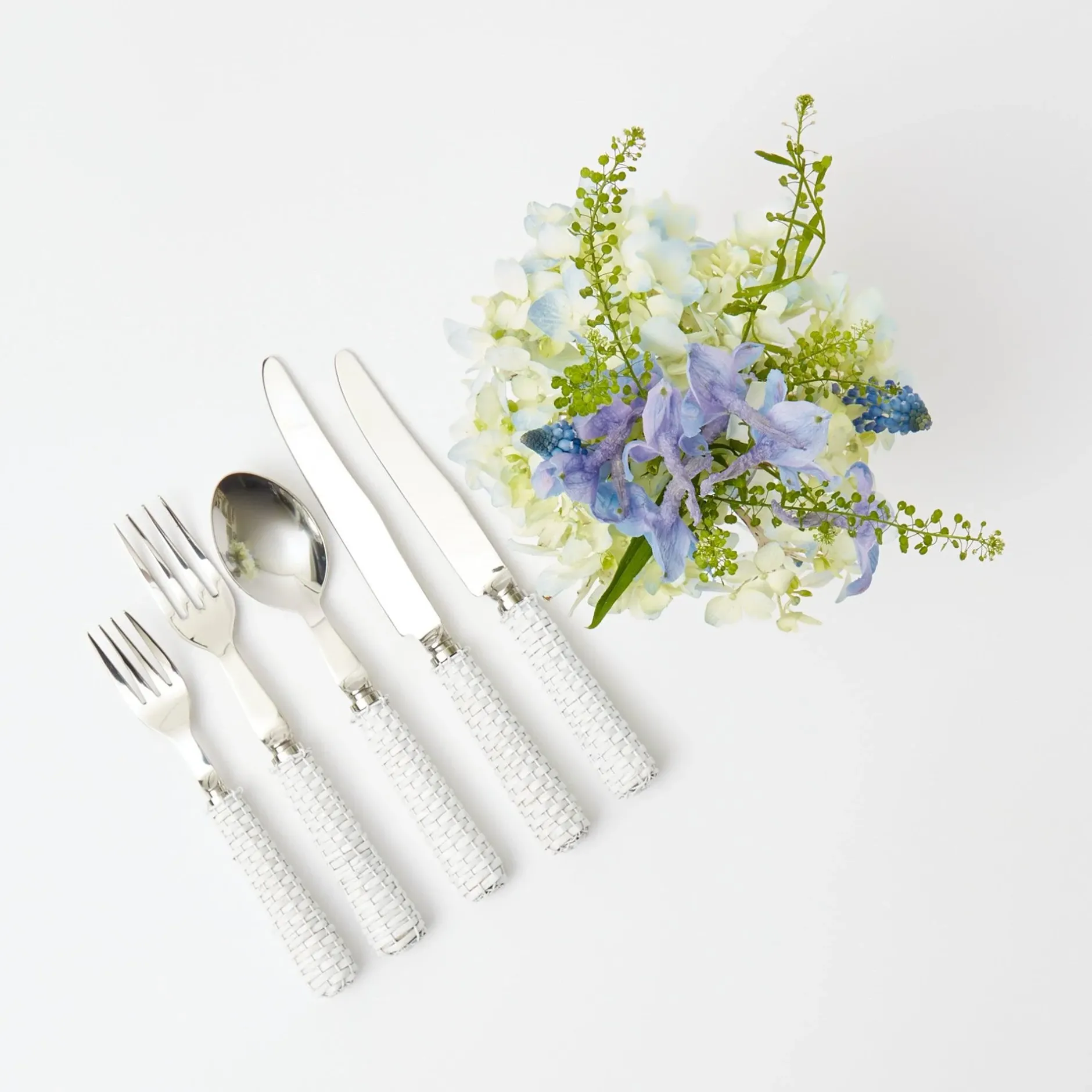Clearance Mrs. Alice White Rattan Cutlery (5 Piece)