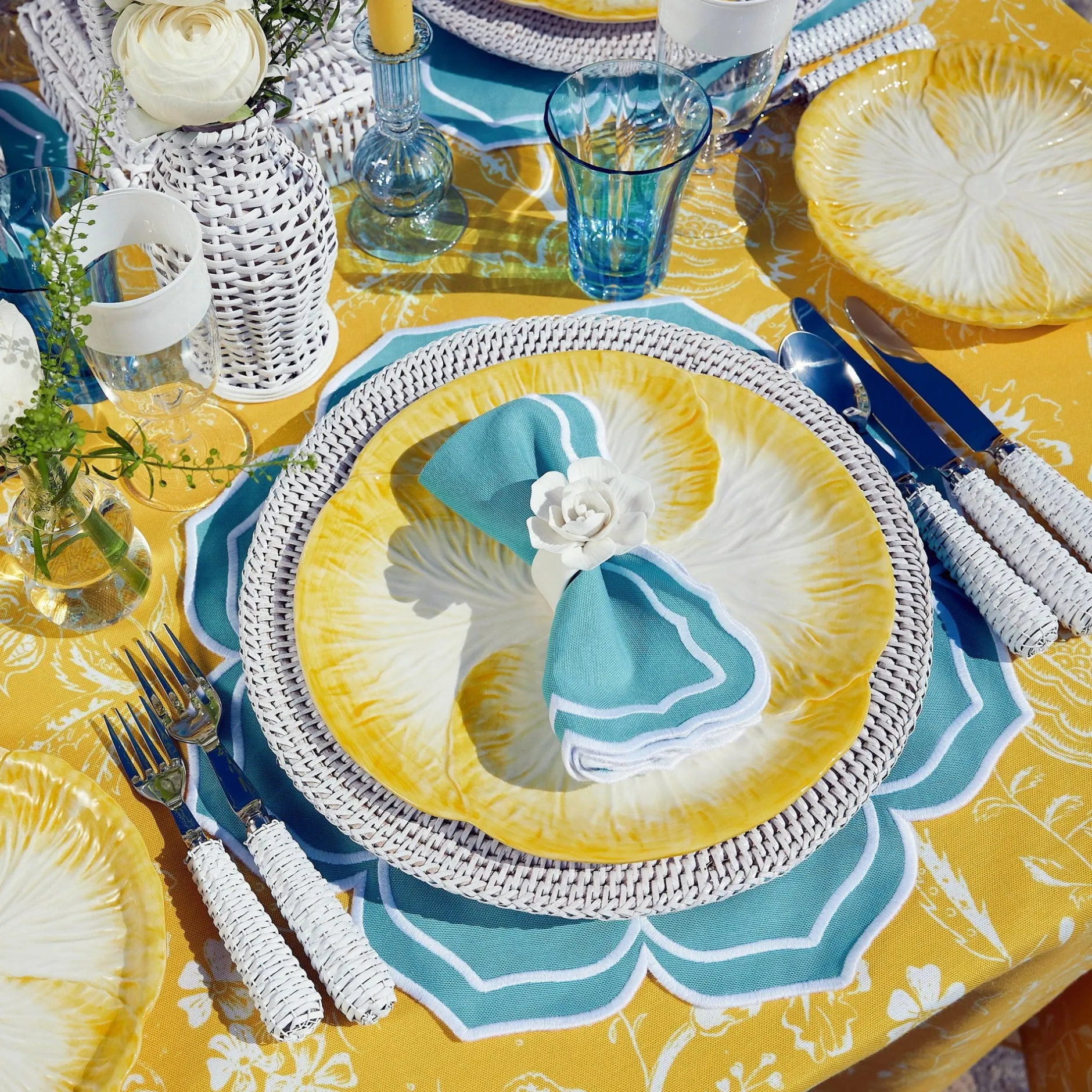 Clearance Mrs. Alice White Rattan Cutlery (5 Piece)