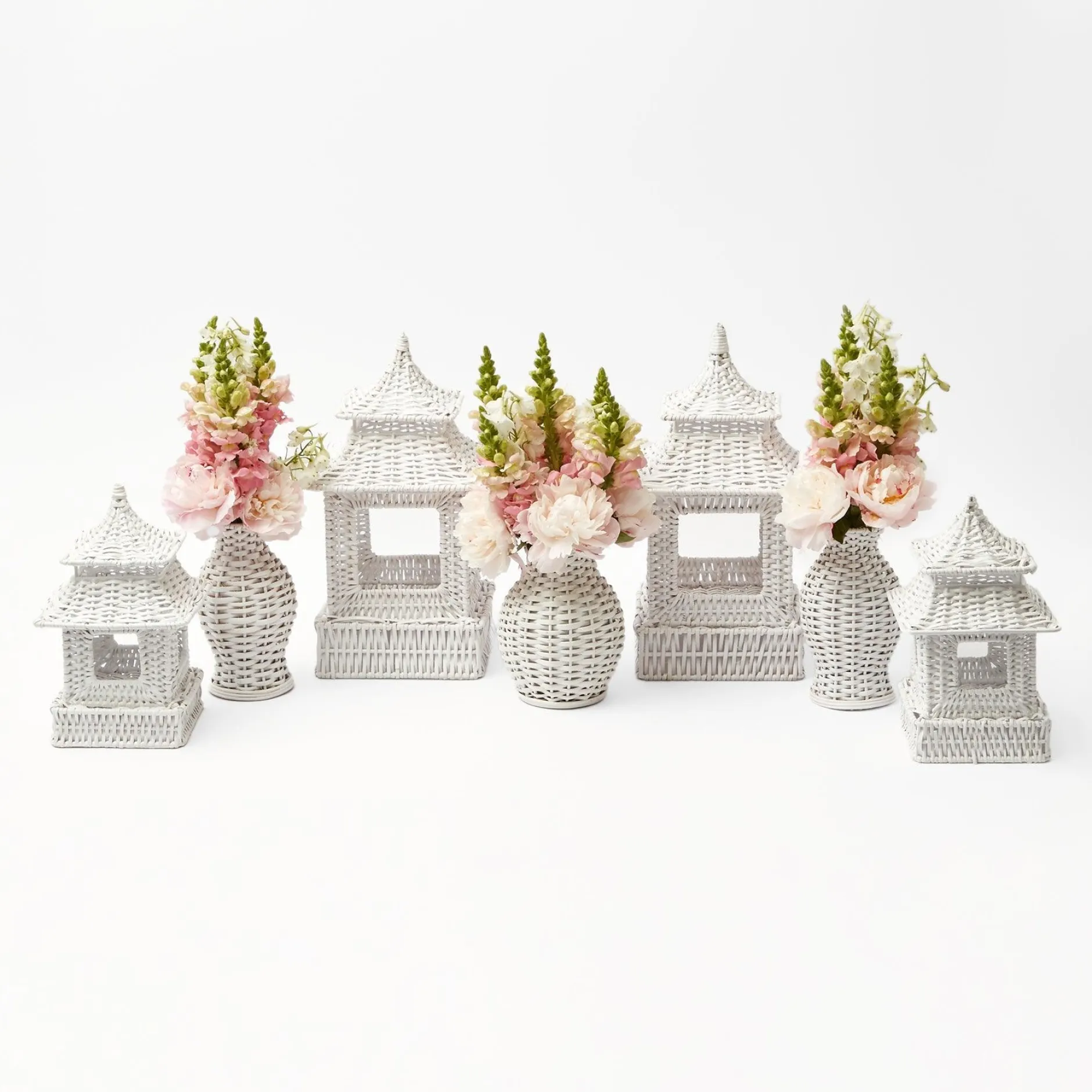 Clearance Mrs. Alice White Rattan Decoration Set