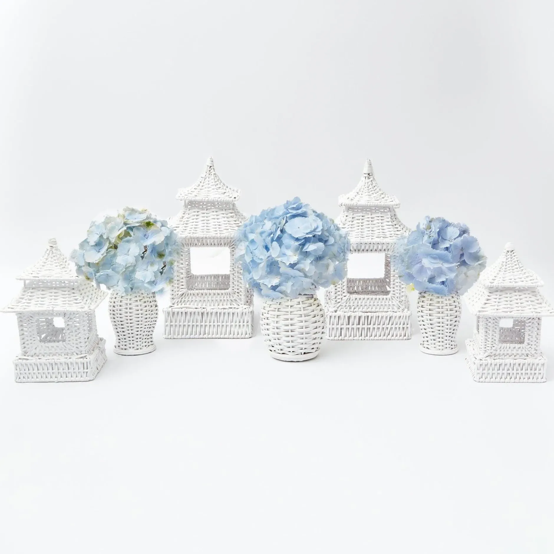 Online Mrs. Alice White Rattan Decoration Set