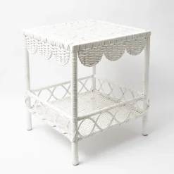 Discount Mrs. Alice White Rattan Outdoor Side Table