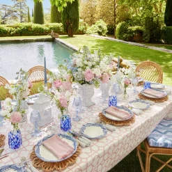 Clearance Mrs. Alice White Rattan Pagoda & Urn Vase Set