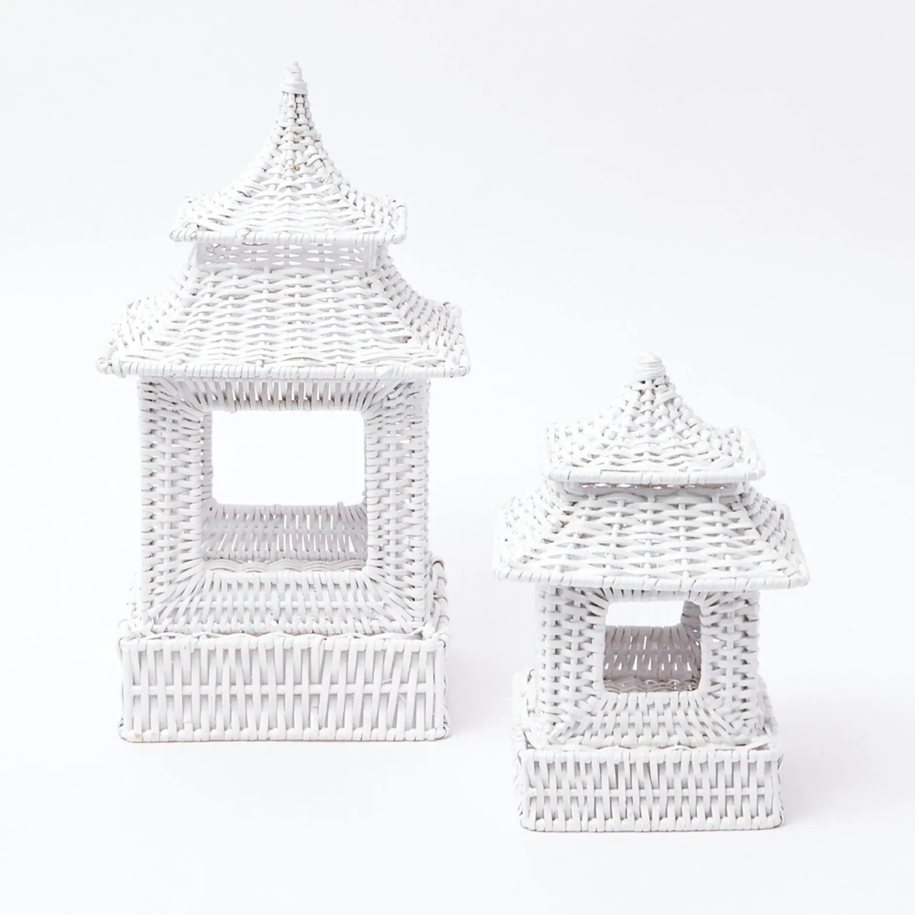 Hot Mrs. Alice White Rattan Pagoda Lantern