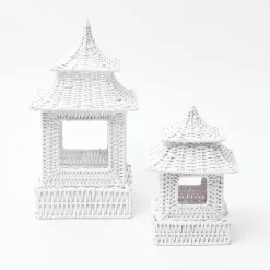 Hot Mrs. Alice White Rattan Pagoda Lantern