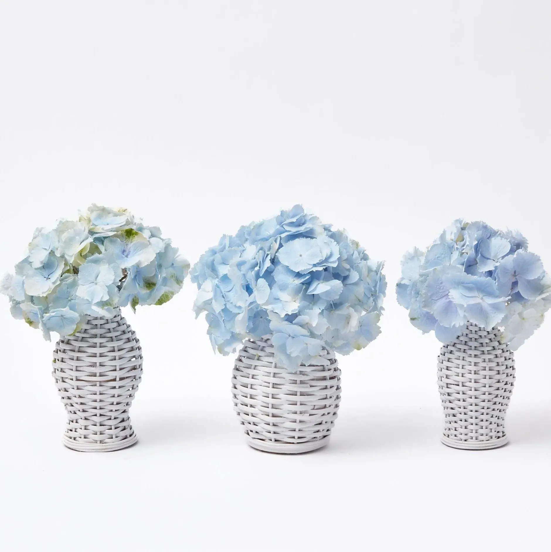 Mrs. Alice White Rattan Vase (Set Of 3)