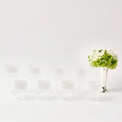 New Mrs. Alice White Ribbon Water & Wine Glassware Set