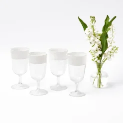 Best Mrs. Alice White Ribbon Wine Glasses (Set Of 4)