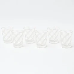 Sale Mrs. Alice White Swirl Outdoor Glasses (Set Of 6)