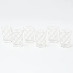 Sale Mrs. Alice White Swirl Outdoor Glasses (Set Of 6)