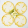Outlet Mrs. Alice Yellow Capri Lettuce Dinner Plates (Set Of 4)