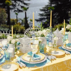 Outlet Mrs. Alice Yellow Capri Lettuce Dinner Plates (Set Of 4)