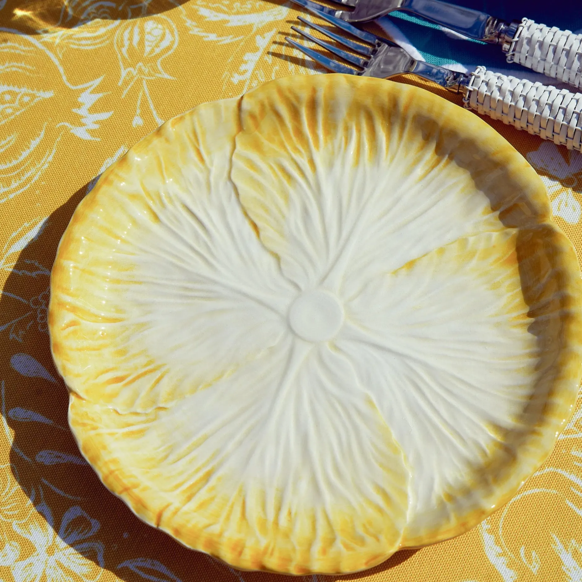 Best Mrs. Alice Yellow Capri Lettuce Dinner & Starter Plates (Set Of 8)