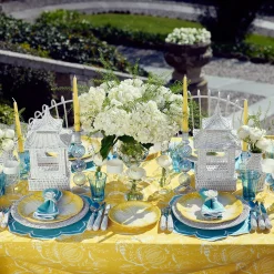 Mrs. Alice Yellow Capri Lettuce Dinner Plates (Set Of 4)
