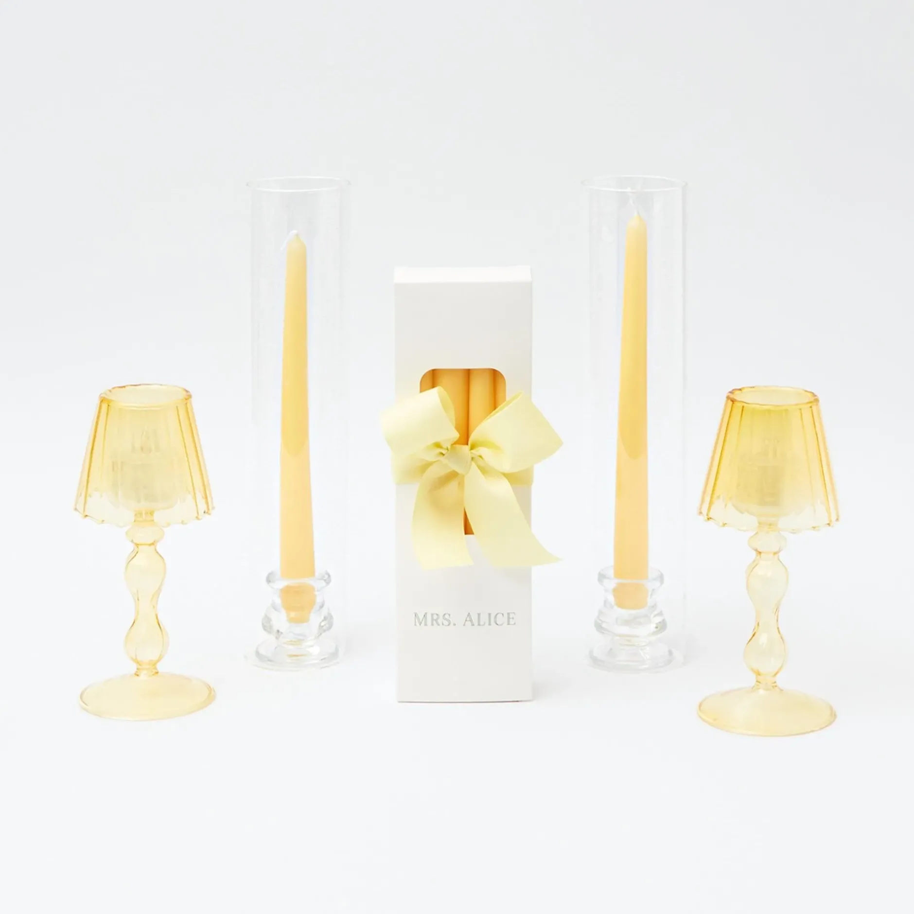 Clearance Mrs. Alice Yellow Melograno Candlescape