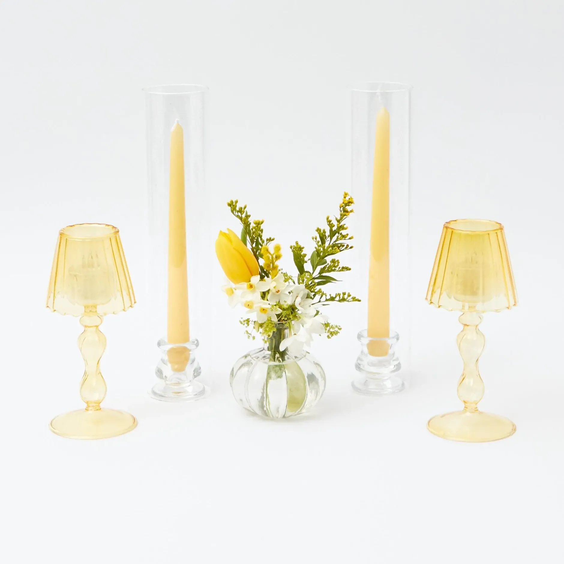 Clearance Mrs. Alice Yellow Melograno Candlescape